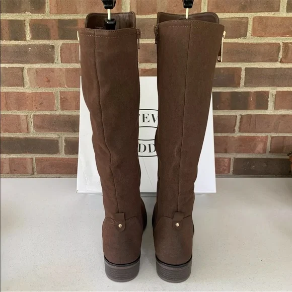 Steve Madden Women’s Rhapsody fabric brown knee high boots US 6.0 NEW - Picture 3 of 11